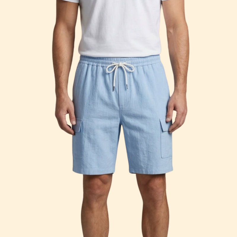 Men’s Cargo Shorts with Drawstring Waist