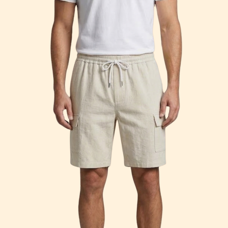 Men’s Cargo Shorts with Drawstring Waist