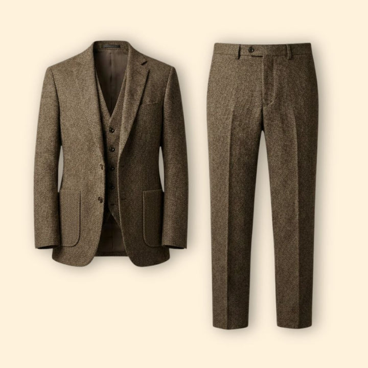 Men’s Three-Piece Suit with Tailored Fit