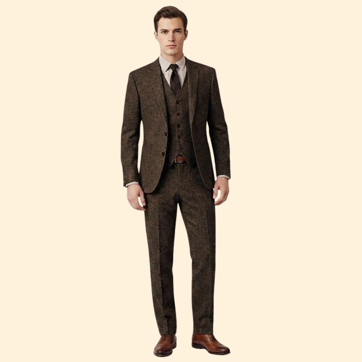 Men’s Three-Piece Suit with Tailored Fit