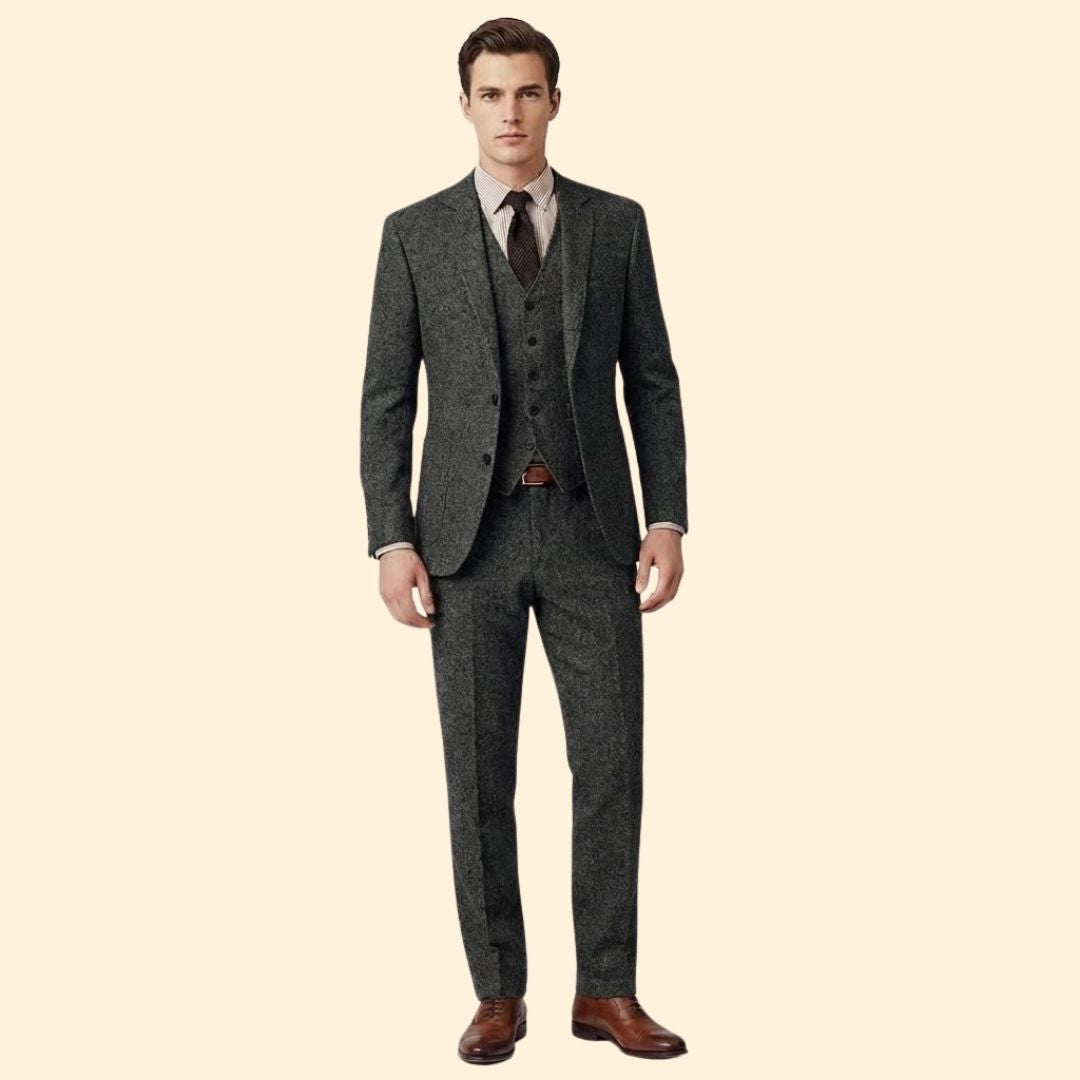 Men’s Three-Piece Suit with Tailored Fit