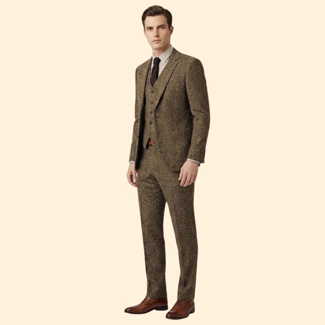 Men’s Three-Piece Suit with Tailored Fit