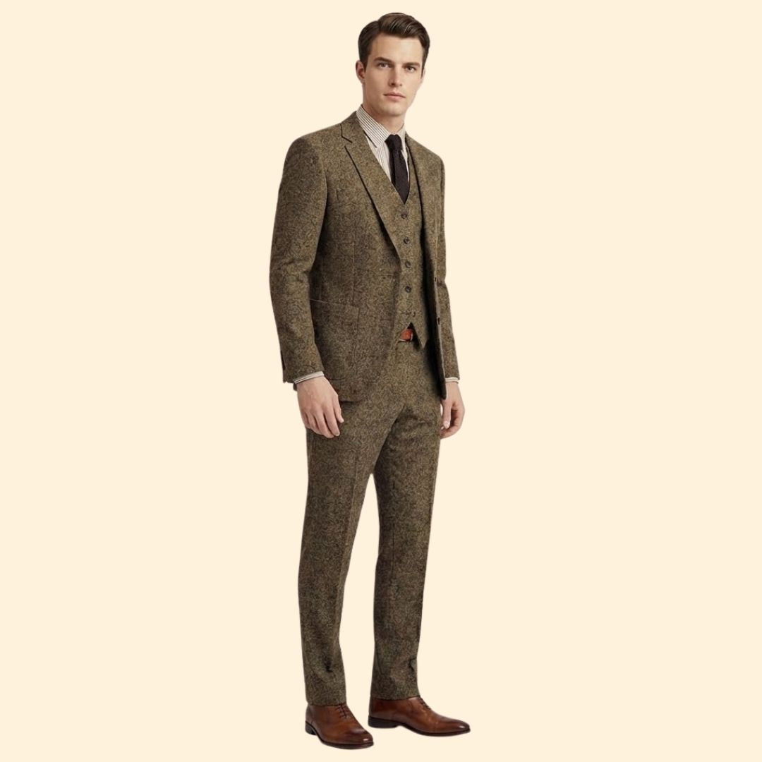 Men’s Three-Piece Suit with Tailored Fit