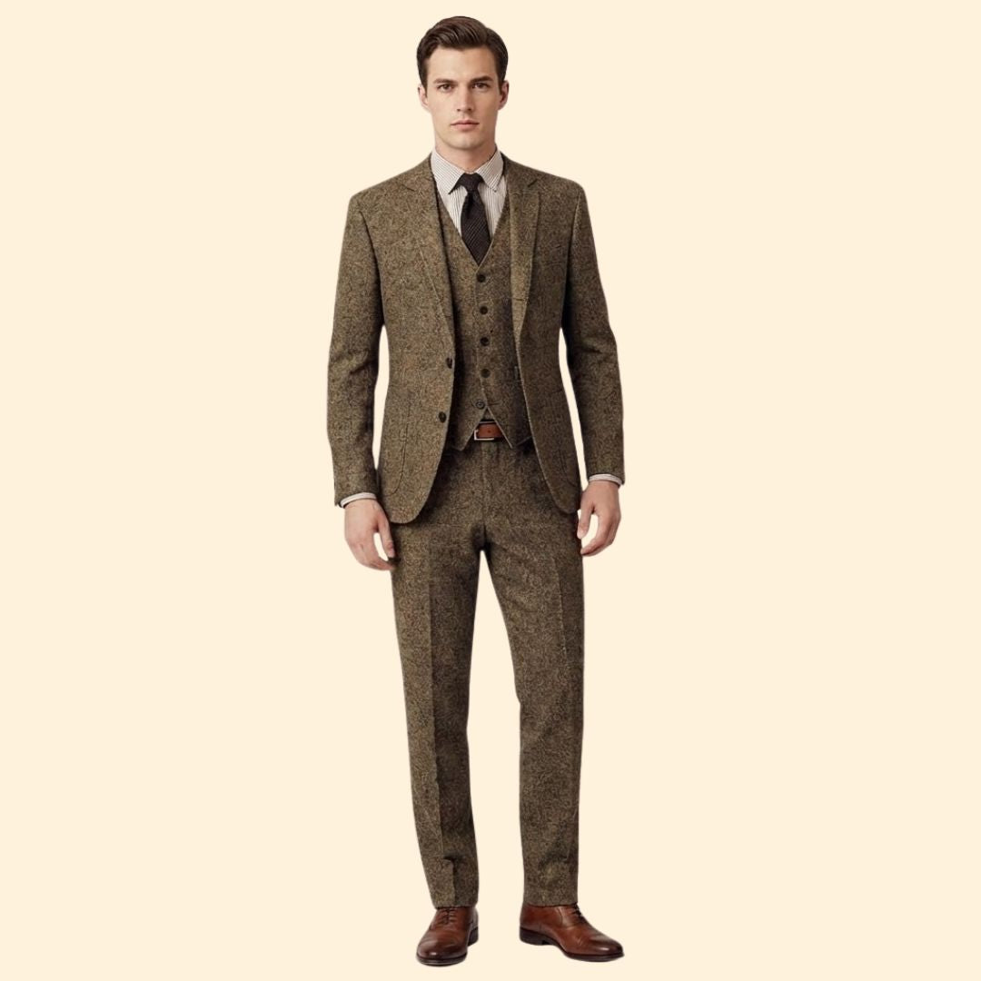 Men’s Three-Piece Suit with Tailored Fit