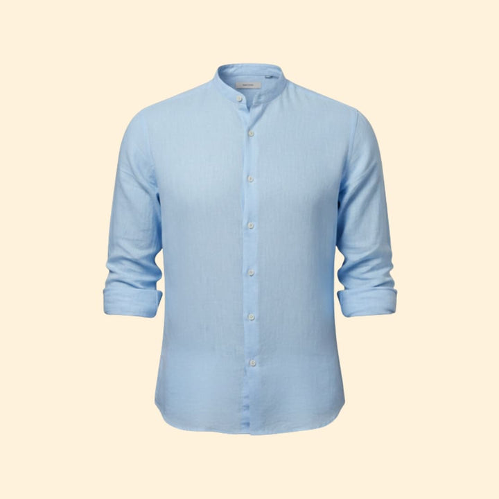 Men’s Summer Shirt with Stand-Up Collar