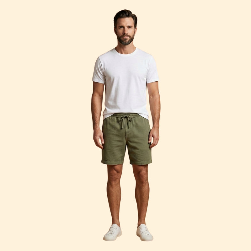 Men's Summer Shorts with Drawstring Waistband