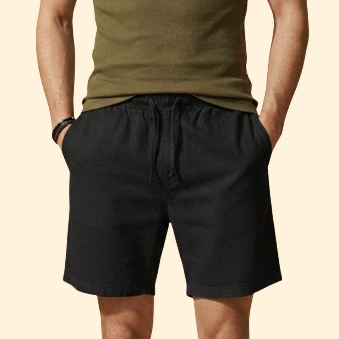 Men's Summer Shorts with Drawstring Waistband