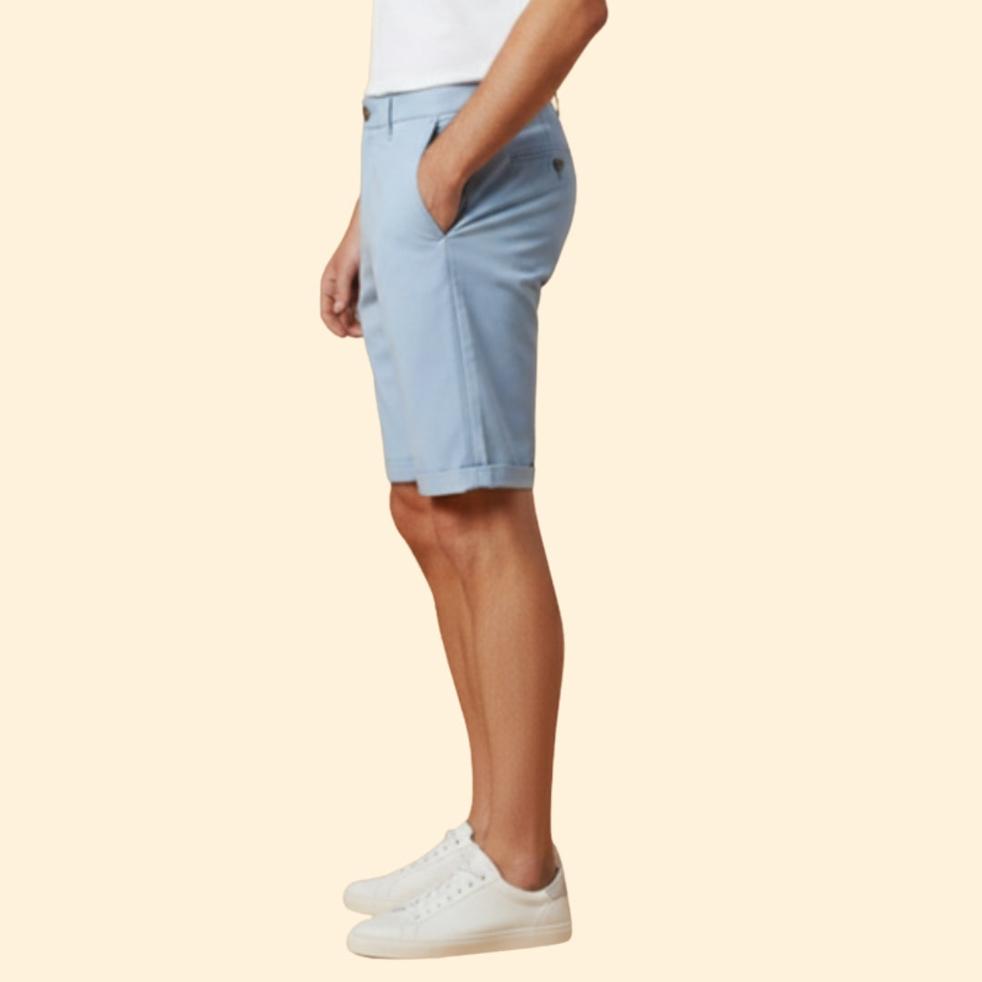 Men’s Summer Shorts with Turn-Up Hems