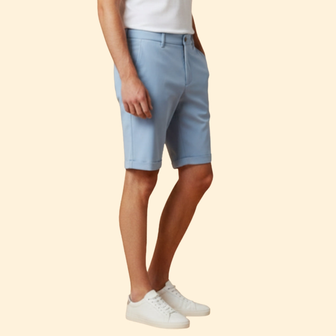Men’s Summer Shorts with Turn-Up Hems
