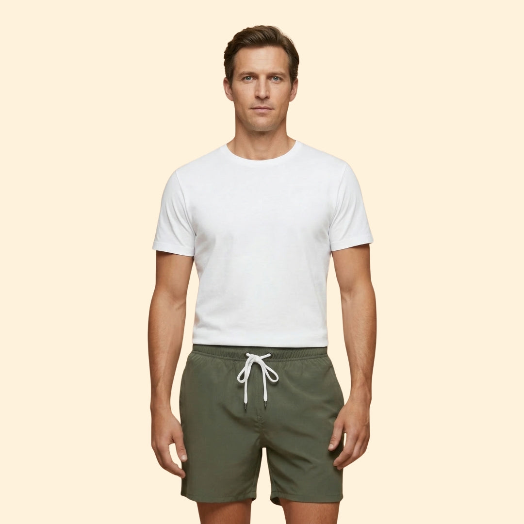 Men’s Summer Swim Shorts with Elastic Waistband