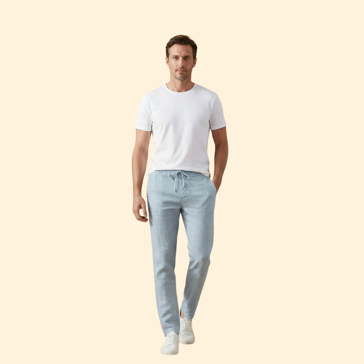 Men’s Summer Trousers with Drawstring Waist