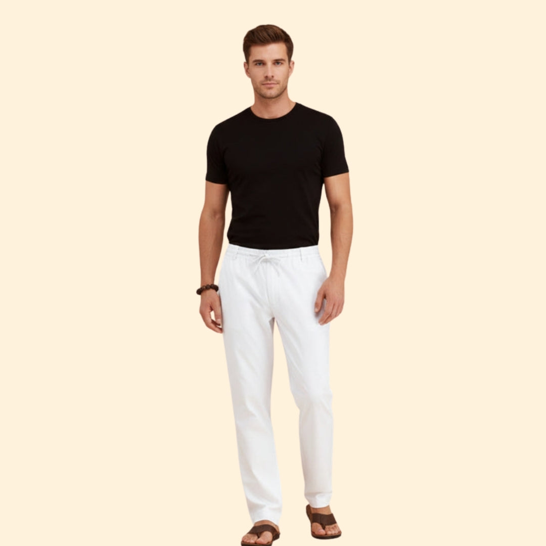 Men’s Summer Trousers with Drawstring Waist