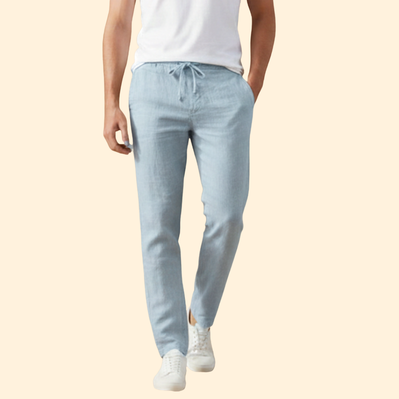 Men’s Summer Trousers with Drawstring Waist