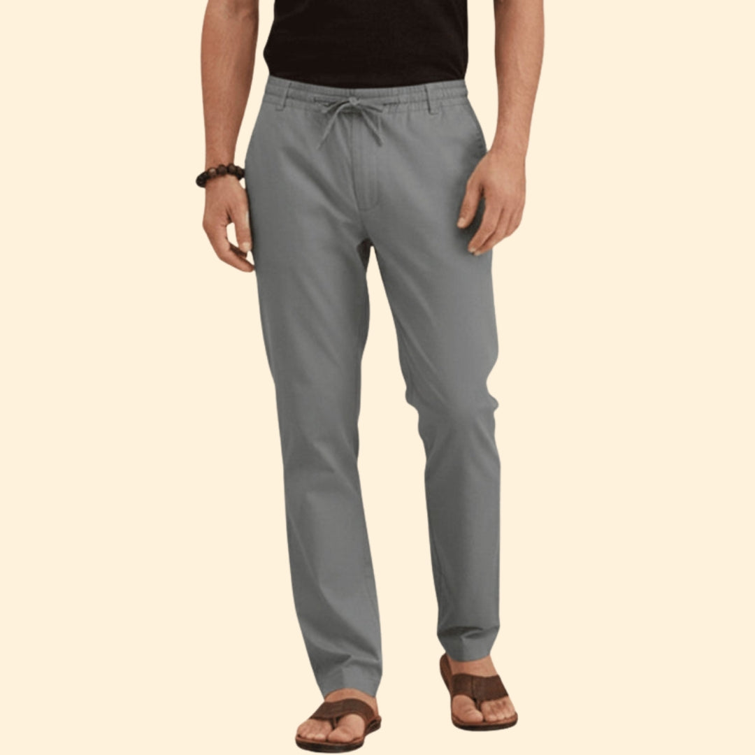 Men’s Summer Trousers with Drawstring Waist