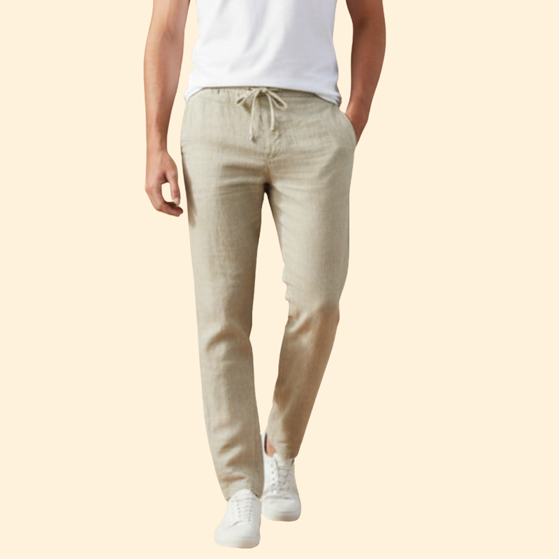 Men’s Summer Trousers with Drawstring Waist