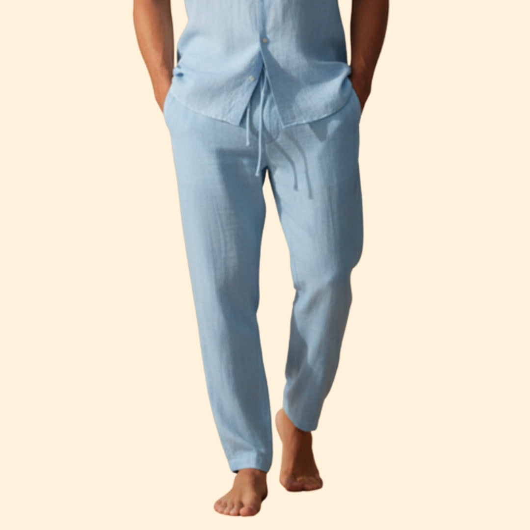 Men’s Summer Trousers with Drawstring Waist