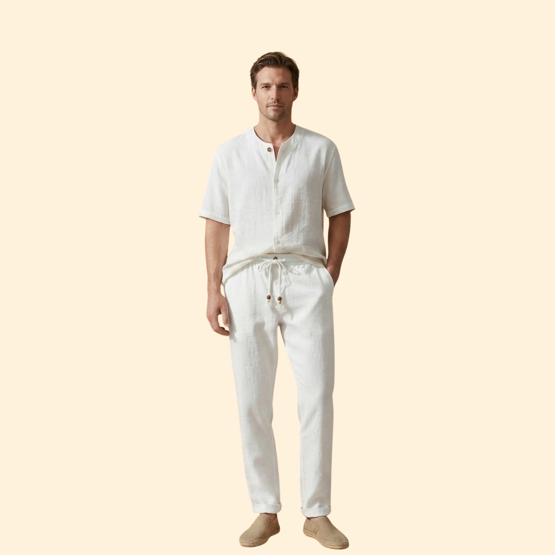 Men’s Summer Trousers with Elasticated Waistband