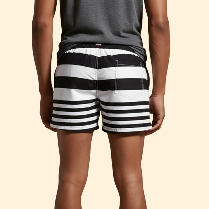 Men’s Swim Shorts with Color-Block Design