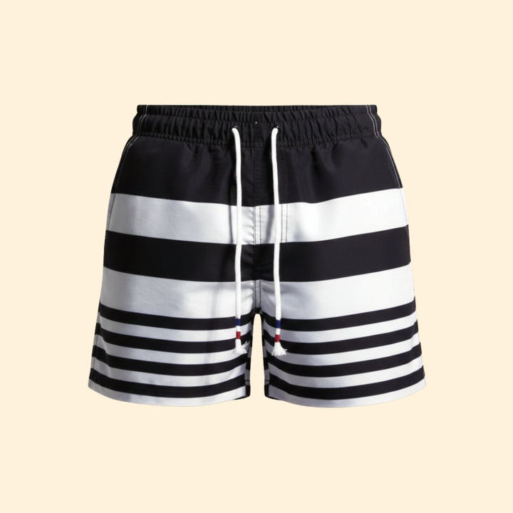 Men’s Swim Shorts with Color-Block Design