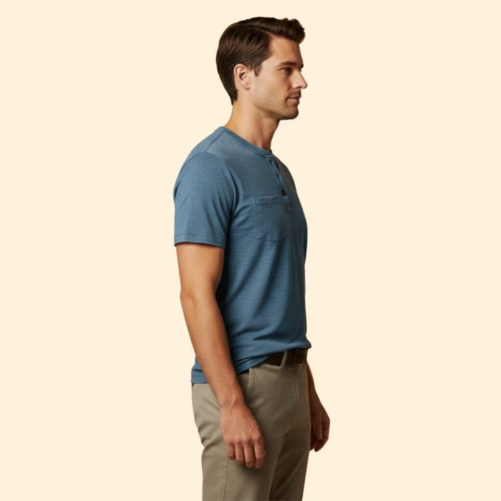 Men's T-shirt with Structured Collar