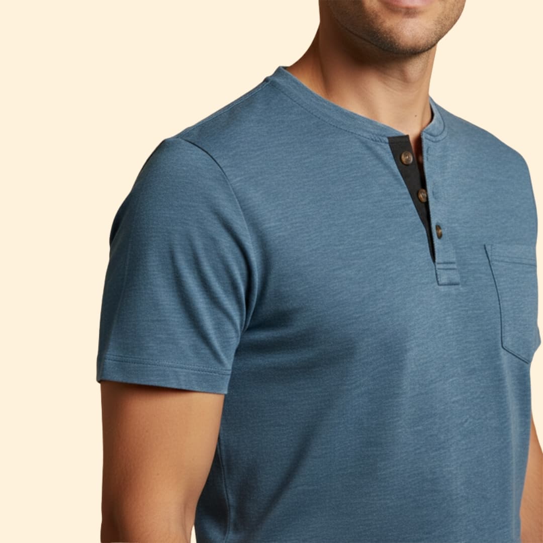 Men's T-shirt with Structured Collar