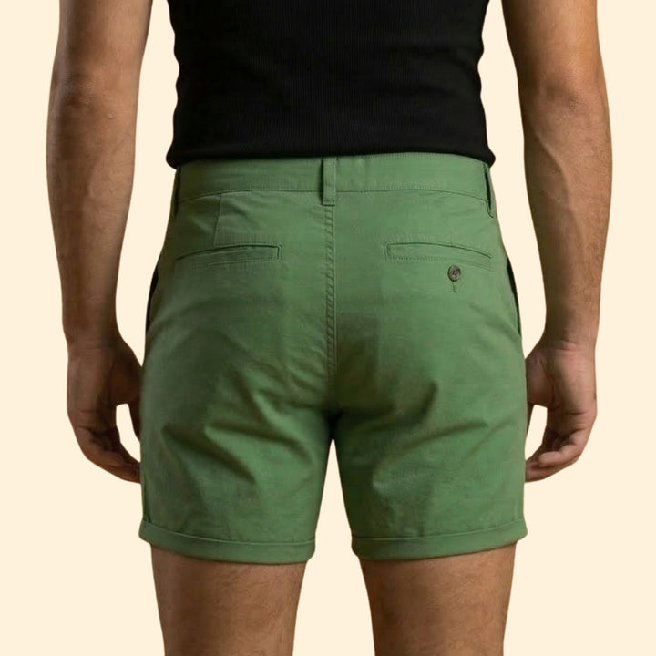 Men’s Tailored Shorts with Button Detail