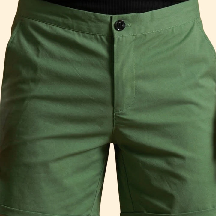 Men’s Tailored Shorts with Button Detail
