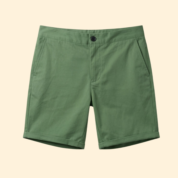 Men’s Tailored Shorts with Button Detail