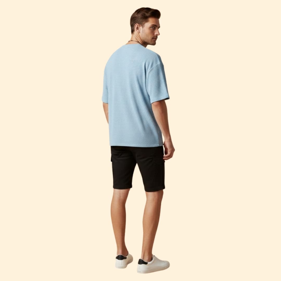 Men’s Textured T-shirt with Short Sleeves