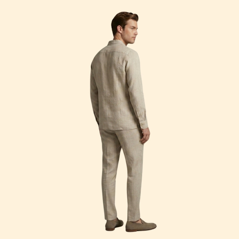 Men’s Two-Piece Set with Button-Up Shirt