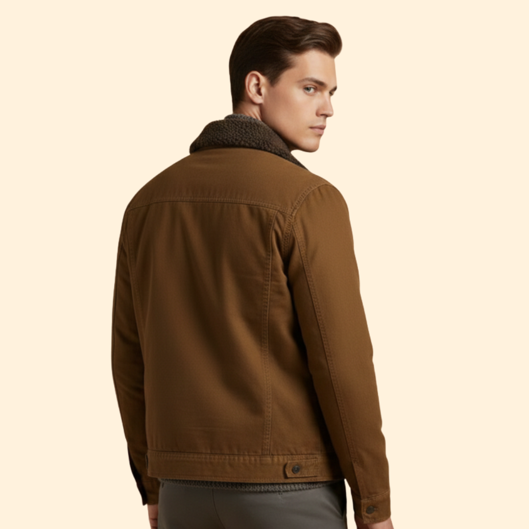 Men’s Utility Jacket with Sherpa Lining