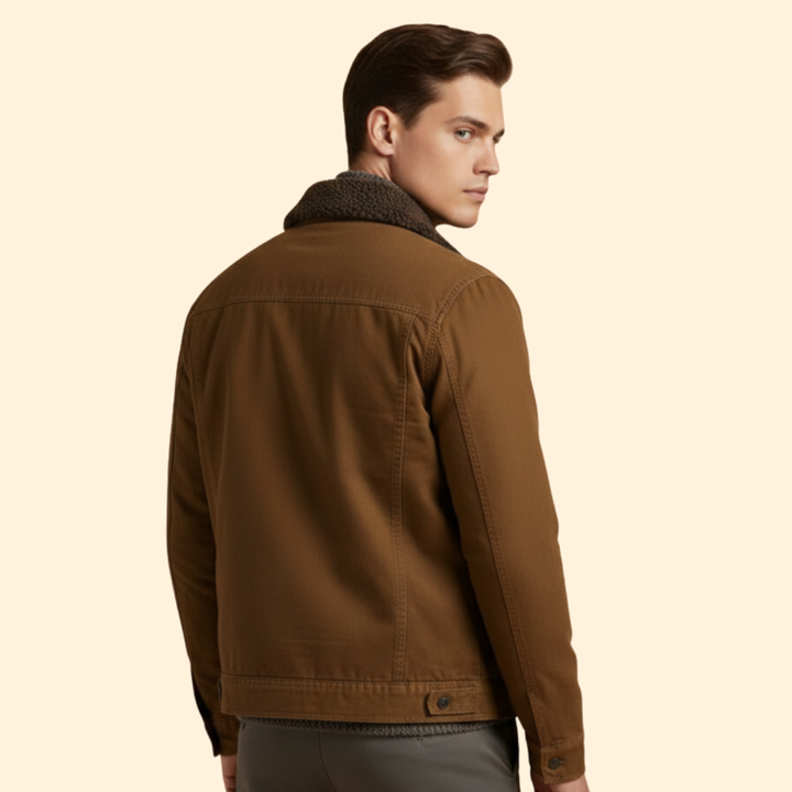 Men’s Utility Jacket with Sherpa Lining