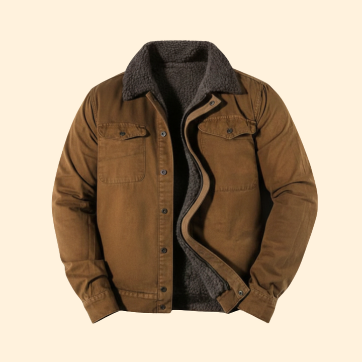 Men’s Utility Jacket with Sherpa Lining