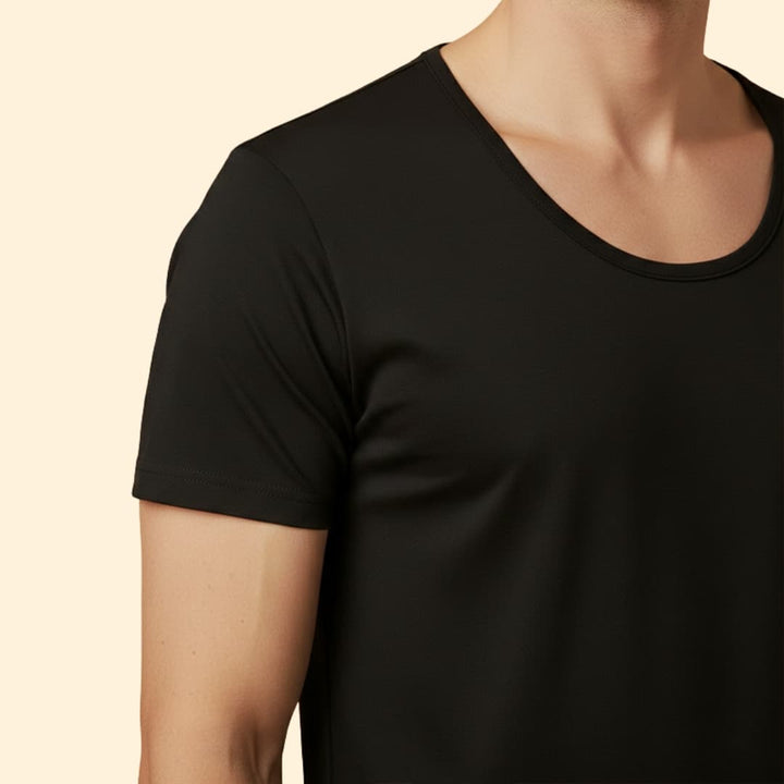 Men’s V-Neck Shirt with Chest Pocket Detail