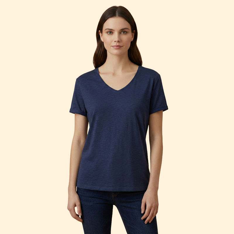 Men’s V-Neck T-Shirt with Short Sleeves