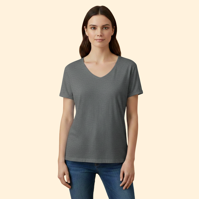 Men’s V-Neck T-Shirt with Short Sleeves