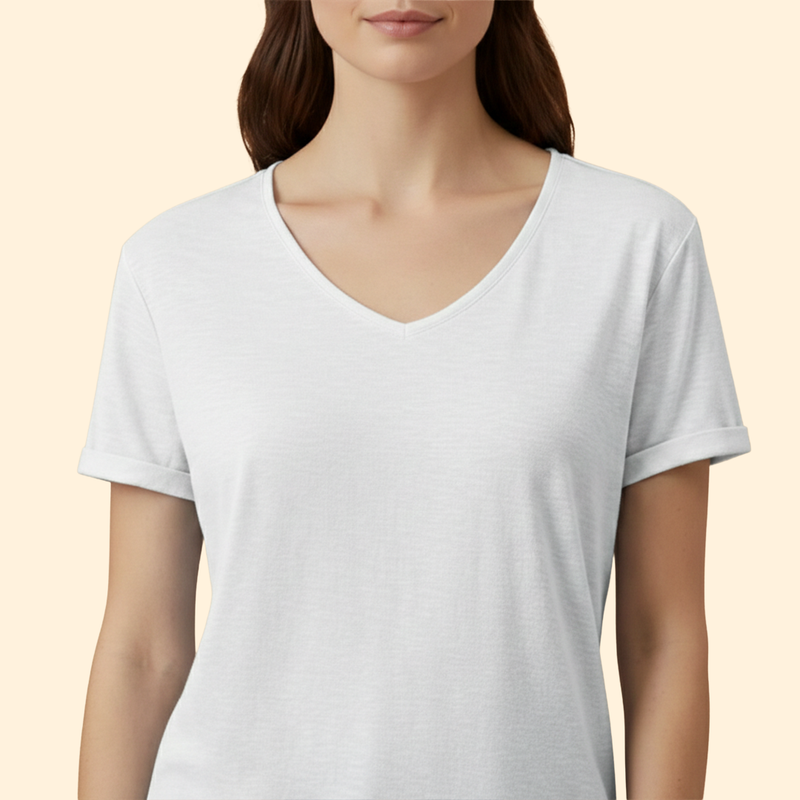 Men’s V-Neck T-Shirt with Short Sleeves