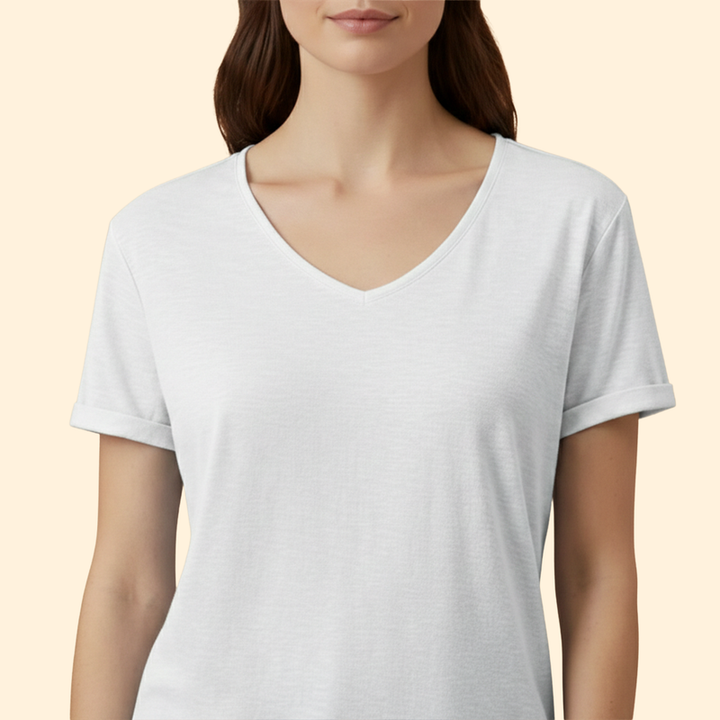 Men’s V-Neck T-Shirt with Short Sleeves