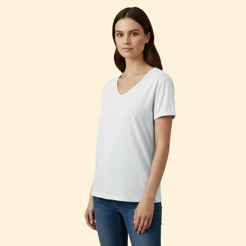 Men’s V-Neck T-Shirt with Short Sleeves