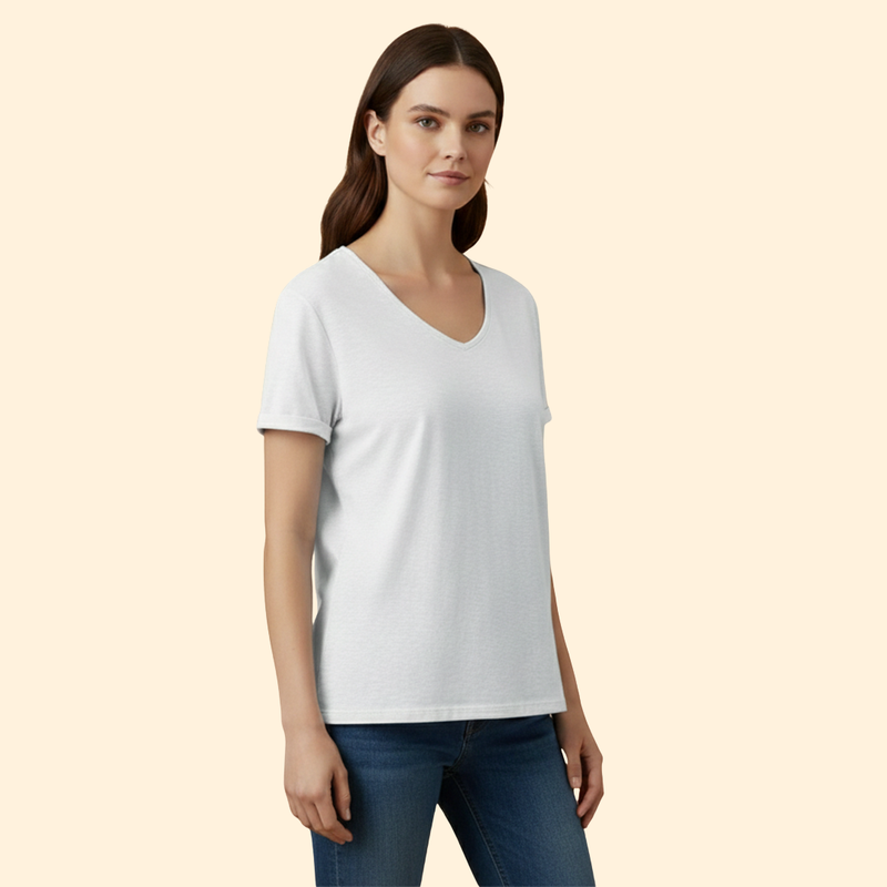 Men’s V-Neck T-Shirt with Short Sleeves