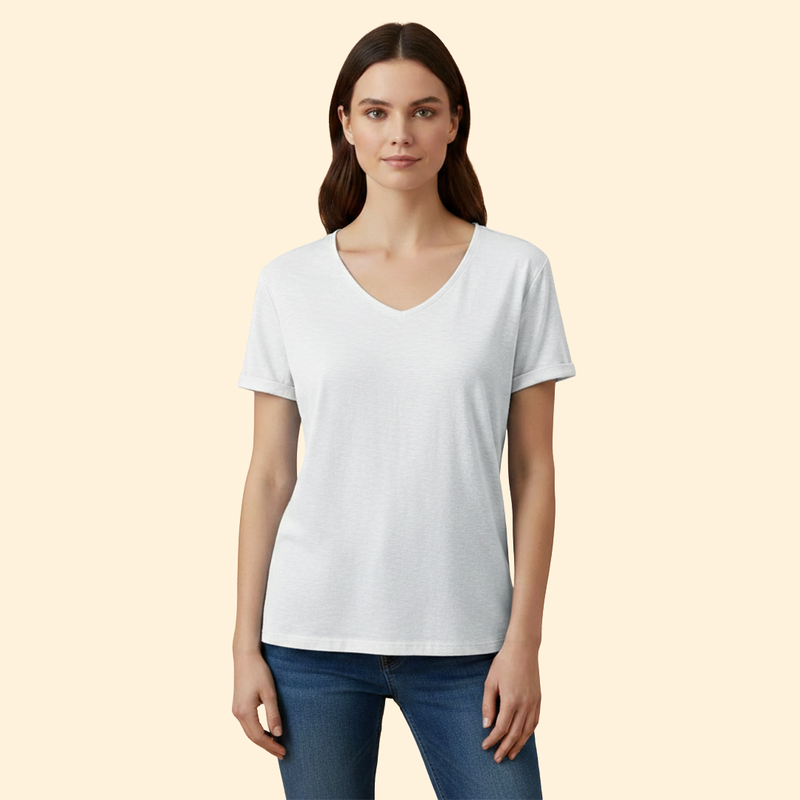 Men’s V-Neck T-Shirt with Short Sleeves