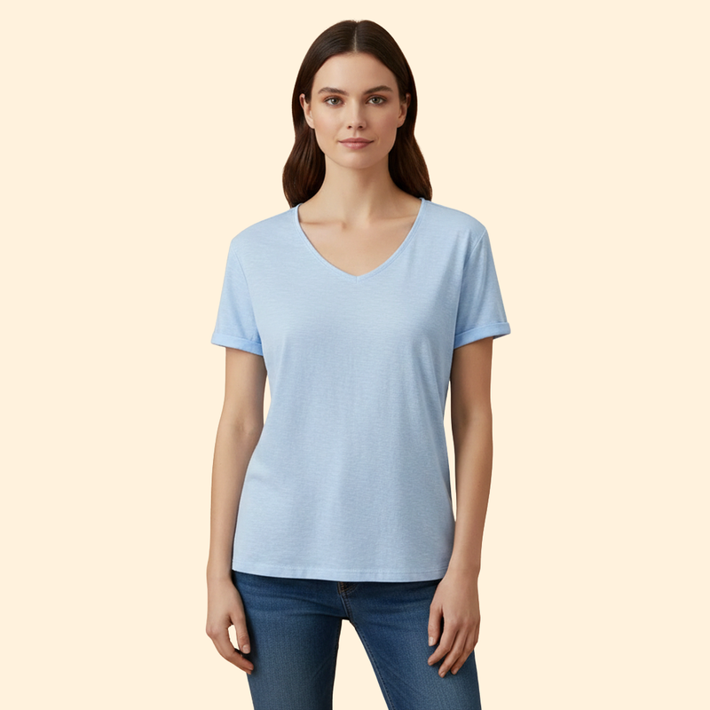 Men’s V-Neck T-Shirt with Short Sleeves