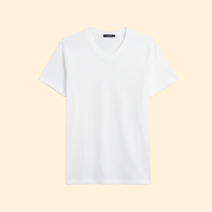 Men’s V-neck T-shirt with Short Sleeves