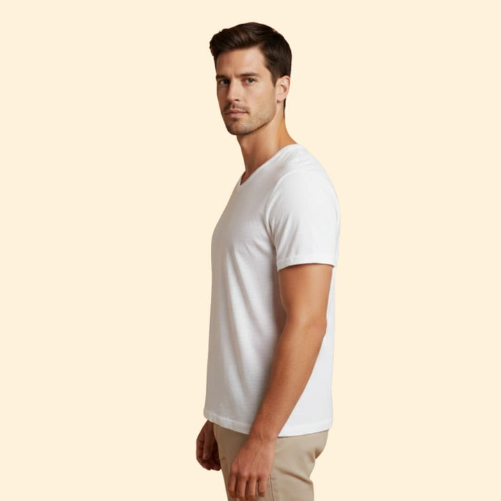 Men’s V-neck T-shirt with Short Sleeves