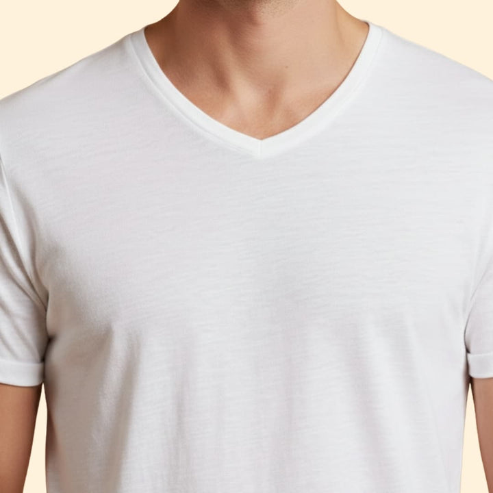 Men’s V-neck T-shirt with Short Sleeves