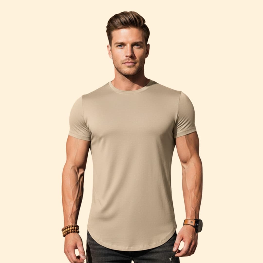Men’s V-neck T-shirt with Short Sleeves