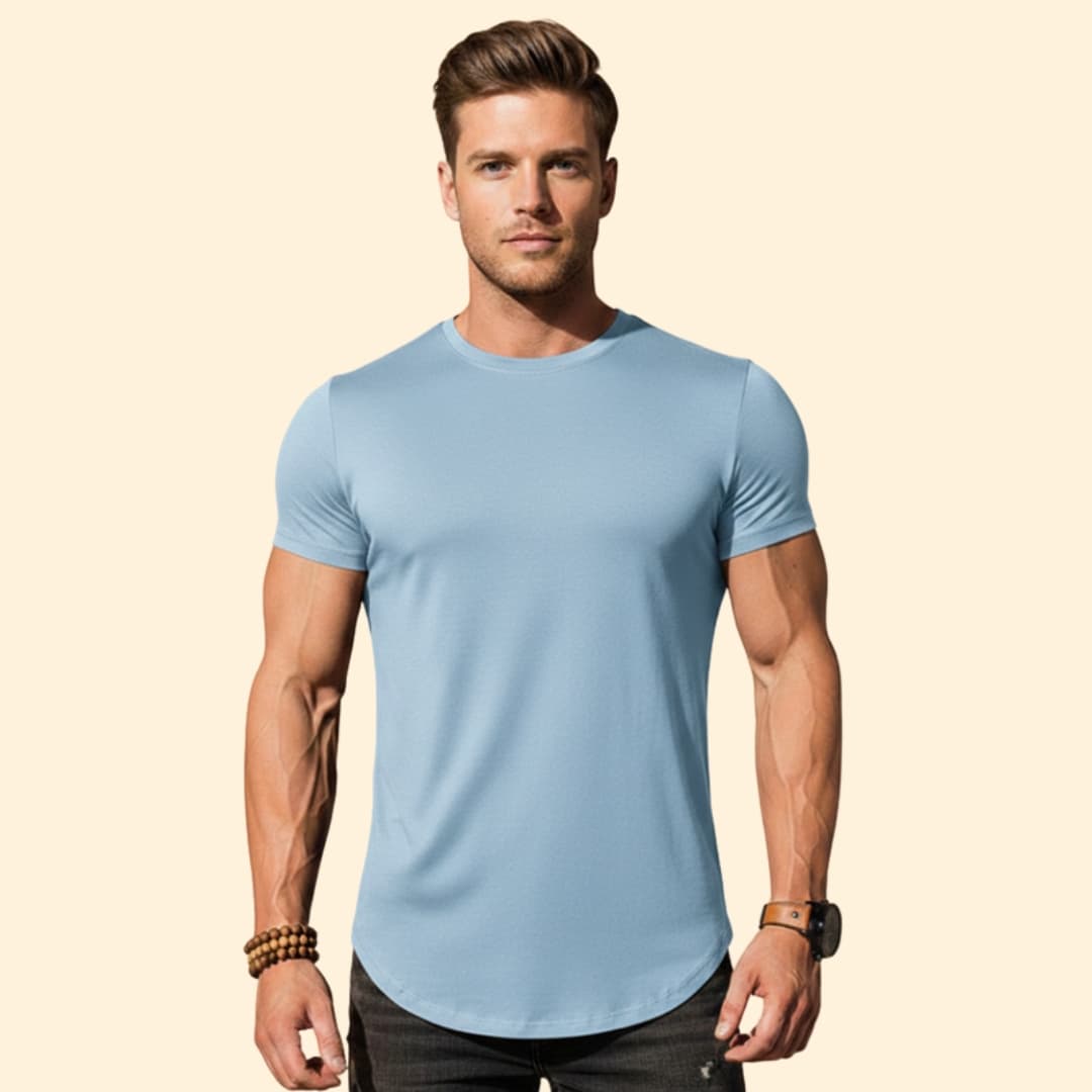 Men’s V-neck T-shirt with Short Sleeves