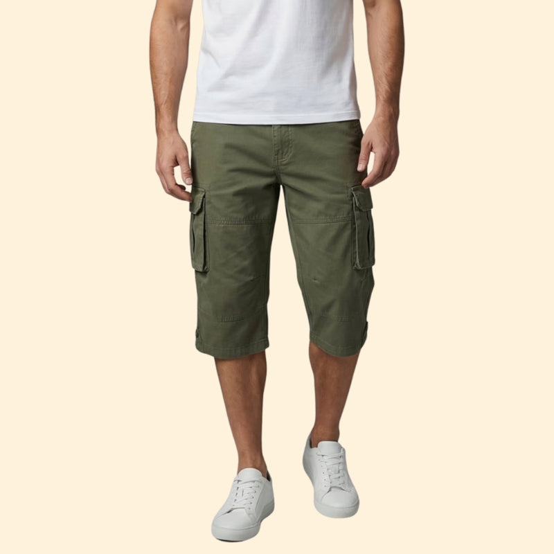 Men’s Versatile 3/4 Trousers with Adjustable Waist