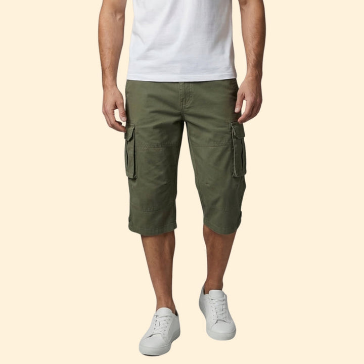 Men’s Versatile 3/4 Trousers with Adjustable Waist