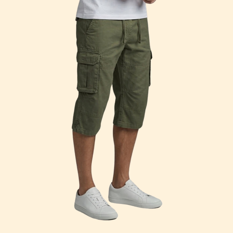 Men’s Versatile 3/4 Trousers with Adjustable Waist